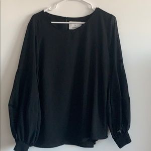 Lane Bryant all black blouse